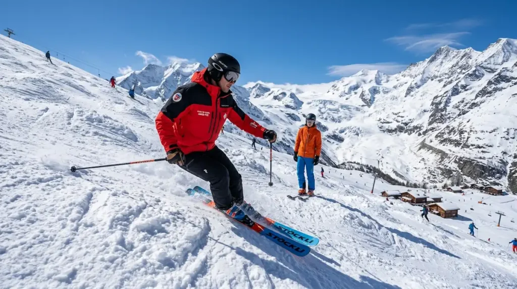Mogul skiing lessons in Saas-Fee